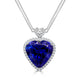 38.47 Tanzanite Necklaces with 1.65tct Diamond set in 18K White Gold