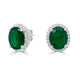 4.36tct Emerald Earring with 0.38tct Diamonds set in 14K White Gold