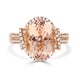 7.02ct Morganite Rings with 0.45tct Diamond set in 14K Rose Gold