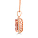 7.89ct Morganite Pendant with 0.92tct Diamonds set in 14K Rose Gold