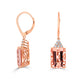 19.29tct Morganite Earring with 0.43tct Diamonds set in 14K Rose Gold