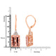 19.29tct Morganite Earring with 0.43tct Diamonds set in 14K Rose Gold