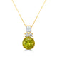 2.89ct Sphene Pendant with 0.24tct Diamonds set in 14K Yellow Gold