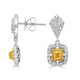 0.36tct Yellow Diamond Earring with 0.96tct Diamonds set in 18K Two Tone Gold