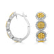 0.91tct Yellow Diamond Earring with 0.76tct Diamonds set in 18K Two Tone Gold