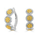 0.91tct Yellow Diamond Earring with 0.76tct Diamonds set in 18K Two Tone Gold