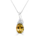 2.79ct Green Tanzanite Pendant with 0.2tct Diamonds set in 14K Yellow Gold