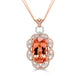 29.56 Morganite Pendants with 2.56tct Diamond set in 14K Two Tone Gold