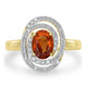 1.7ct Mandarin Garnet Ring with 0.3tct Diamonds set in 14K White Gold