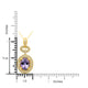 3.01ct Tanzanite Pendant with 0.29tct Diamonds set in 14K Yellow Gold