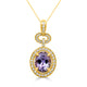 3.01ct Tanzanite Pendant with 0.29tct Diamonds set in 14K Yellow Gold