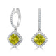 3.87tct Sphene Earring with 0.54tct Diamonds set in 14K White Gold