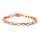 9.27 ct Morganite bracelet with 0.40 ct diamonds set in 14K Rose gold