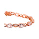 9.27 ct Morganite bracelet with 0.40 ct diamonds set in 14K Rose gold