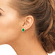 4.84Tct Emerald Stud Earrings With 0.36Tct Diamonds Set In 14K White Gold