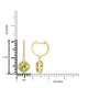 3.49Tct Sphene Earrings With 0.70Tct Diamonds Set In 14K Yellow Gold