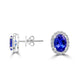 1.42Tct Tanzanite Stud Earrings With 0.19Tct Diamonds Set In 950 Platinum