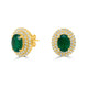 2.42tct Emerald Earring with 0.55tct Diamonds set in 14K Yellow Gold