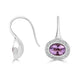 1.86tct Amethyst Earring with 0.15tct Diamonds set in 14K White Gold