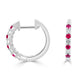 0.25tct Ruby Earring with 0.15tct Diamonds set in 14K White Gold