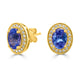 2.32tct Tanzanite Earring with 0.17tct Diamonds set in 14K Yellow Gold