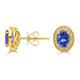 2.32tct Tanzanite Earring with 0.17tct Diamonds set in 14K Yellow Gold