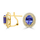 4.63tct Tanzanite Earring with 1.02tct Diamonds set in 14K Yellow Gold