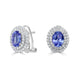 2.43 Tanzanite Earrings with 0.86tct Diamond set in 14K White Gold