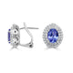 2.43 Tanzanite Earrings with 0.86tct Diamond set in 14K White Gold