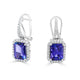 4.58ct Tanzanite Earring with 0.56ct Diamonds set in 14K White Gold