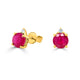 2.52Tct Ruby Earrings With 0.05Tct Diamonds Set In 14K Yellow Gold