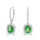 2.96 Tsavorite Earrings with 2.96tct Diamond set in 14K White Gold