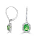 2.96 Tsavorite Earrings with 2.96tct Diamond set in 14K White Gold