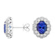 4.07ct Tanzanite Stud Earrings With 1.15tct Diamonds Set In 14kt White Gold