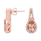 2.22ct Morganite Earrings With 0.39tct Diamonds Set In 14kt Rose Gold