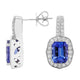 3.05ct Tanzanite Earrings With 0.45tct Diamonds Set In 14kt White Gold