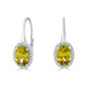 4.44tct Sphene Earring with 0.3tct Diamonds set in 14K White Gold