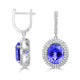 10.54ct Tanzanite Earring with 0.95tct Diamonds set in 14K White Gold