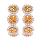 1.02tct Multi gemstone earrings with 0.74tct diamonds set in 14KW & 22KY