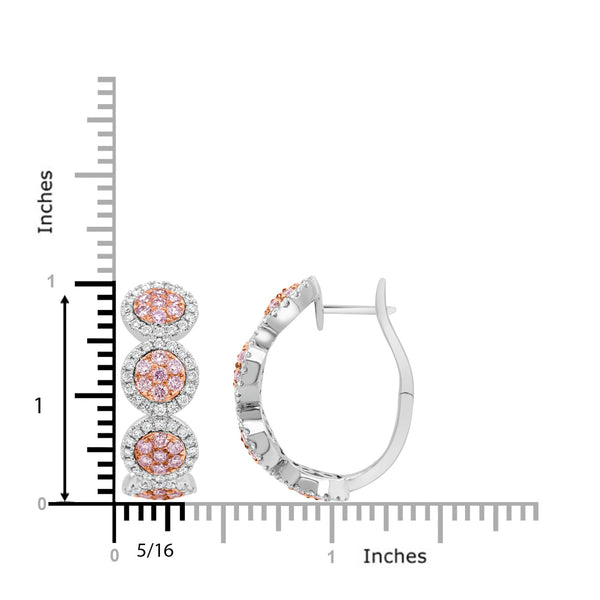 1.04ct Diamond Earring with 0.704ct Diamonds set in 18K Two Tone