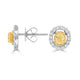 0.41ct Diamond Earring with 0.48ct Diamonds set in 18K Two Tone