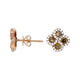 0.80ct Yellow Diamonds Stud Earring with 0.29ct diamonds set in 14K yellow gold