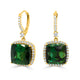 19.64tct Tourmaline Earring with 0.96tct Diamonds set in 14K Yellow Gold