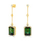 13.63tct Tourmaline Earring with 0.92tct Diamonds set in 14K Yellow Gold