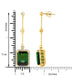 13.63tct Tourmaline Earring with 0.92tct Diamonds set in 14K Yellow Gold