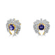 0.76tct Iolite Earring with 0.74tct Diamonds set in 14K Yellow Gold