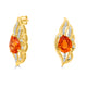 3.44tct Spessartite Earring with 0.14tct Diamonds set in 14K Yellow Gold