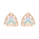 2.24ct Opal Stud earrings with 0.04ct diamonds set in 14K yellow gold