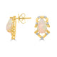 4.07tct Opal Earring with 0.23tct Diamonds set in 14K Yellow Gold