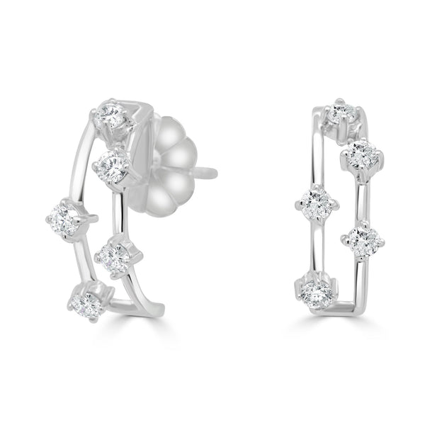 0.7tct Diamond Earring set in 14K White Gold